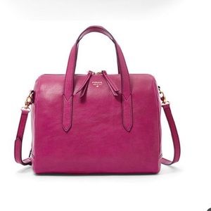 Fossil Sydney Satchel Pink Leather Bag